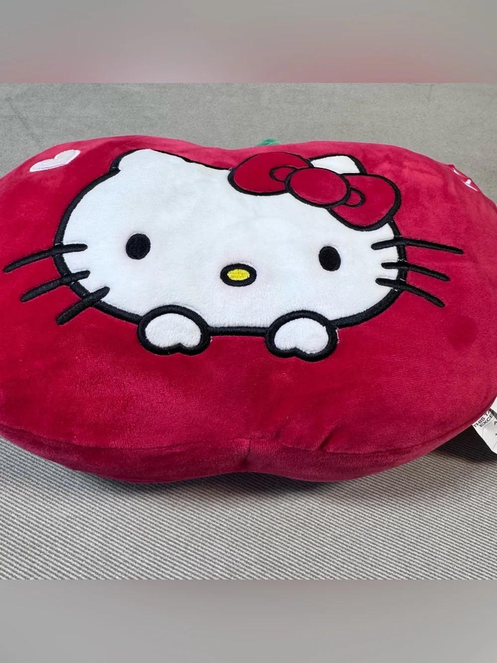Miniso Sanrio Hello Kitty Ultra Soft Plush Pillow Red Apple Collection 15in